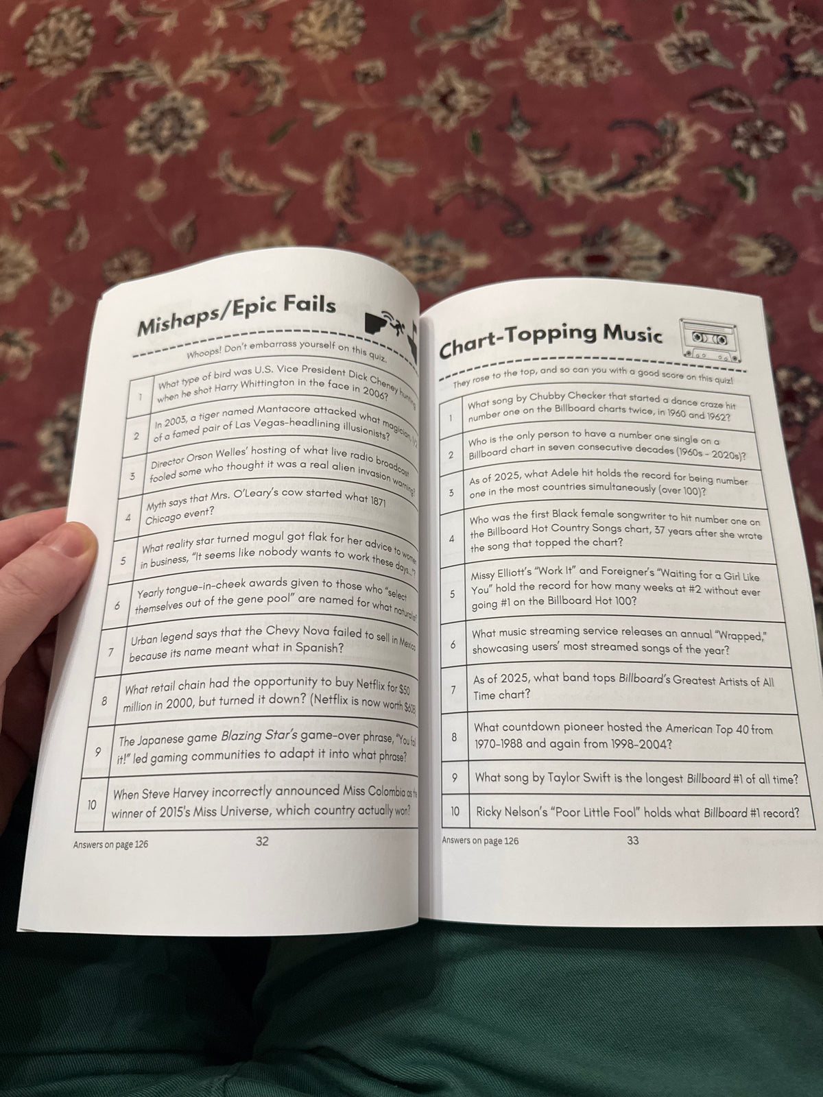 The Greatest Trivia Workbook - signed "Dear Celeste" (see description)